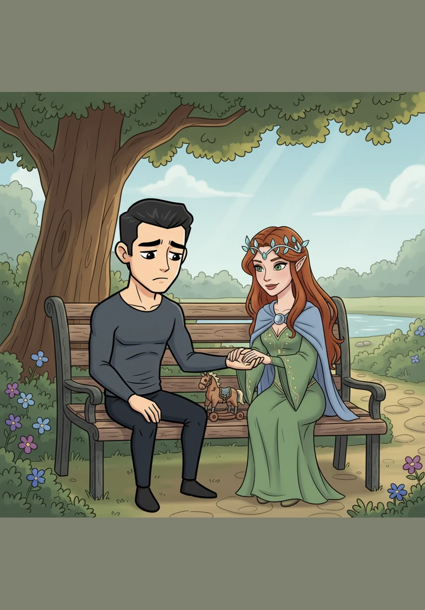 Elias and Elara sat on the weathered garden bench, two branches of the same tree reaching for different suns. Though they shared a mother, their fathers were worlds apart, yet Elias felt an inexplicable pull toward the girl who seemed to glow with an inner light.
