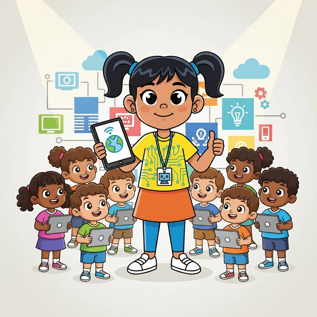 Years later, Maya, now a confident young woman, stood as a mentor at the ICT Awareness Summit. She inspired a new generation of children. Maya knew that by empowering them with digital skills, she was helping to weave a future filled with opportunities for everyone.