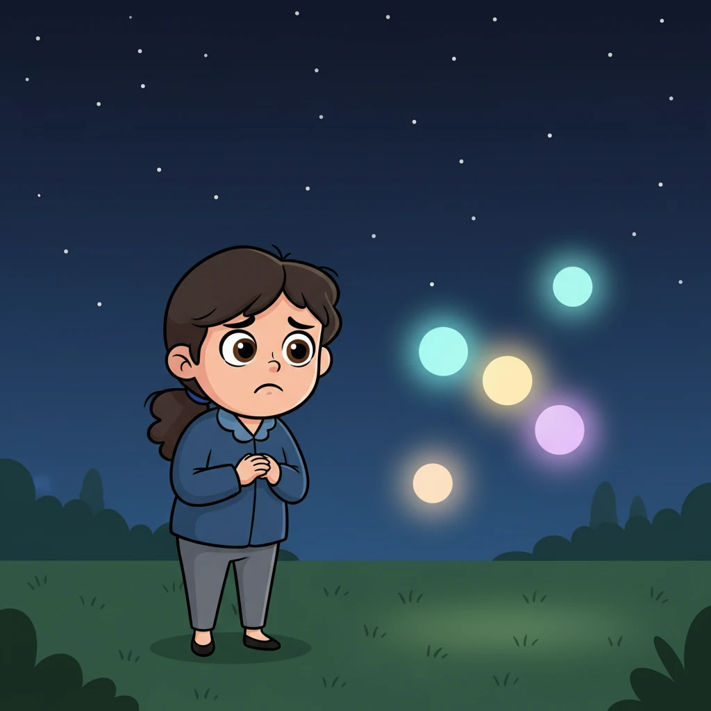 Al día siguiente, la mamá de Will lo buscó por todas partes, con el corazón lleno de preocupación. No lo encontraba, y una profunda tristeza la invadía. Esa noche, vio unas luces extrañas parpadeando en la oscuridad, que no estaban enchufadas a nada.