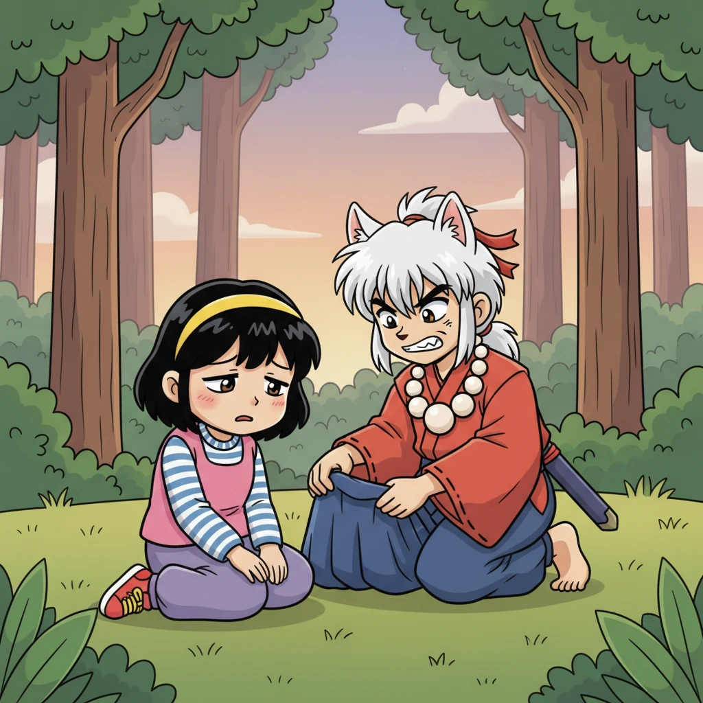 As one contraction passed, Kagome sagged with exhaustion. Inuyasha gently checked her skirt, his demon senses picking up the unmistakable, urgent scent of amniotic fluid. A primal snarl threatened to escape him, but he swallowed it, locking his protective instincts behind human resolve.