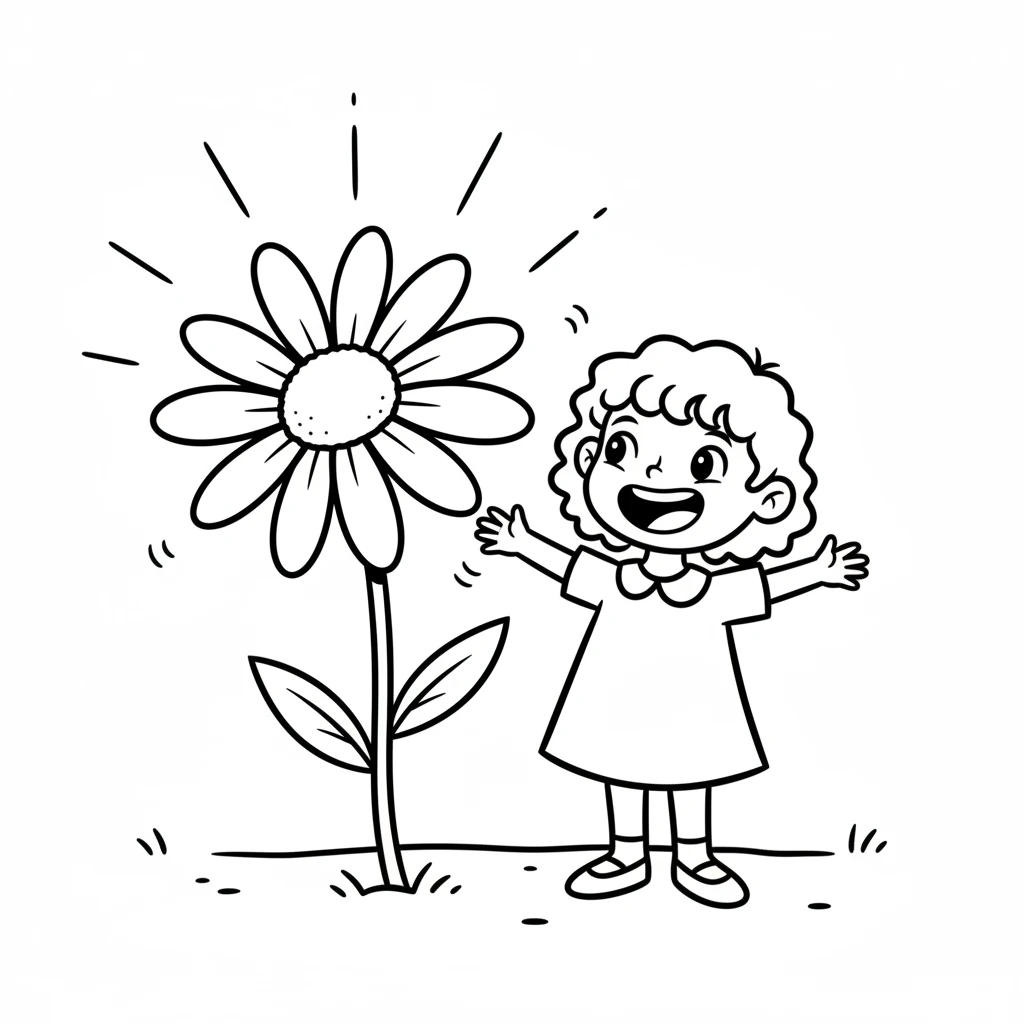 Oh, what a wonderful change! Daisy immediately perked up, her petals opening wide. She drank in the sunshine, feeling happy and bright.