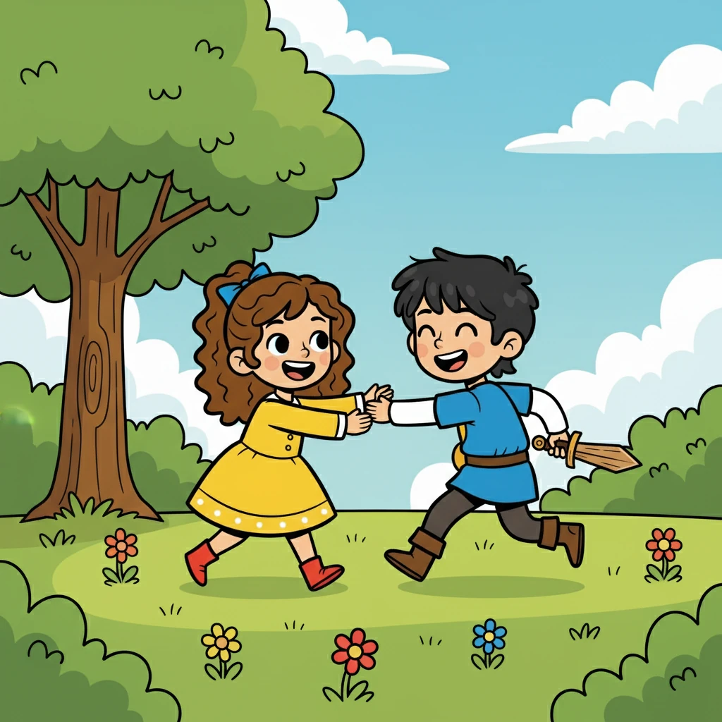 Eles respiraram fundo e decidiram conversar, pedindo perdão um ao outro. O perdão trouxe paz e alegria, e eles voltaram a brincar juntos, demonstrando o amor que sentiam um pelo outro.