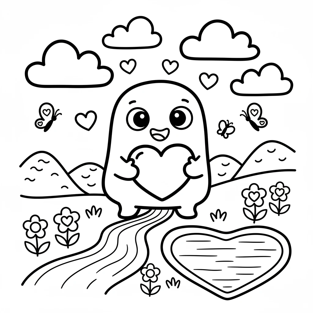 heart coloring pages - 涂色本