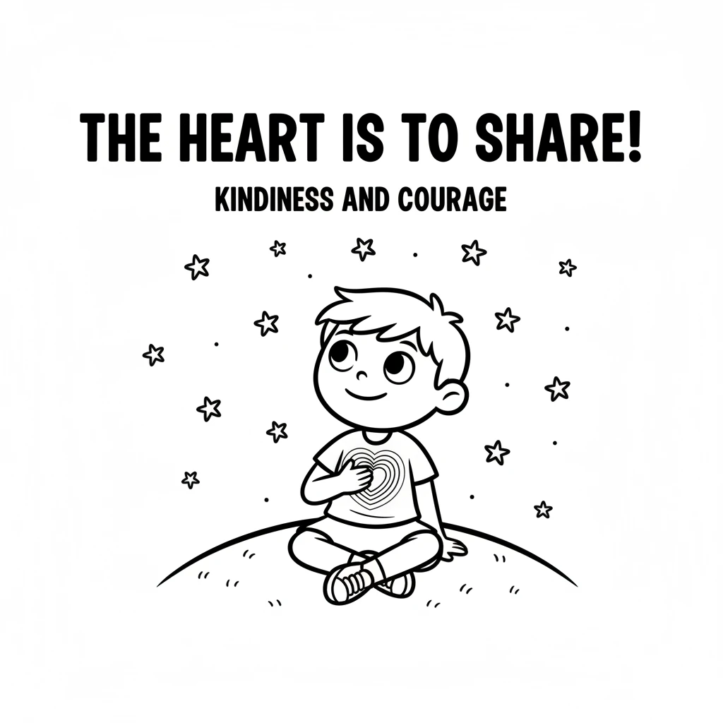 Pip sat down again, back on the little hill, watching the stars twinkle. This time, a bright, glowing heart was clearly visible within Pip's own chest