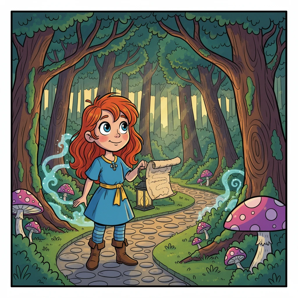 Ela seguiu o mapa, que a levava por caminhos sinuosos e entre árvores centenárias.