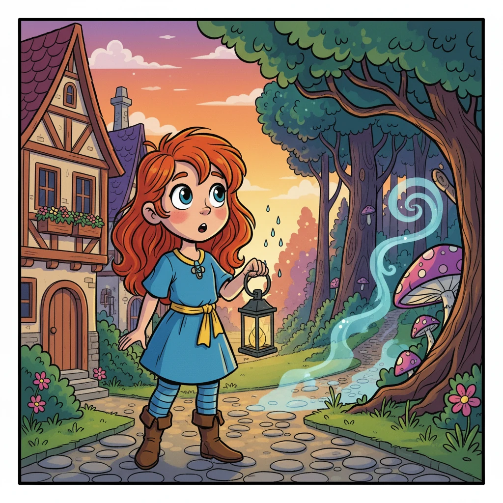 De repente, Aurora ouviu um som estranho. Era um choro suave vindo de trás de uma árvore grande.