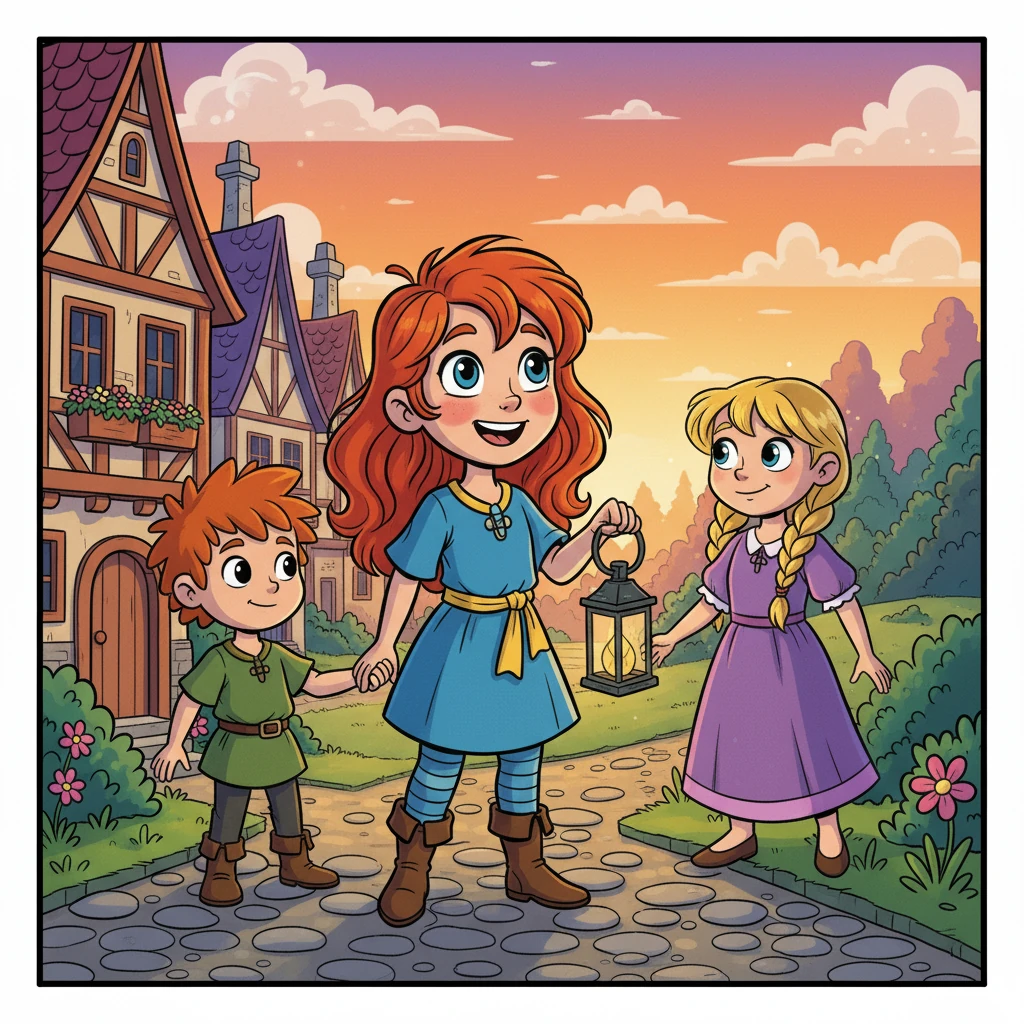 Finalmente, eles retornaram à vila, com a certeza de que a verdadeira aventura reside na amizade e na coragem.