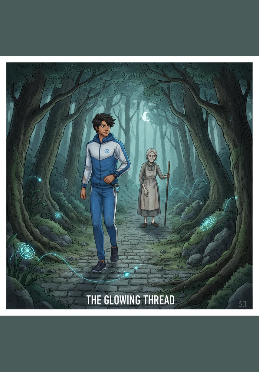 With no other choice, Rohit begins to walk deeper into the darkness as thick clouds drift across the moon, extinguishing the last of the light. The shadows of the gnarled branches stretch across the ground like reaching fingers, and the air turns unnervingly cold.