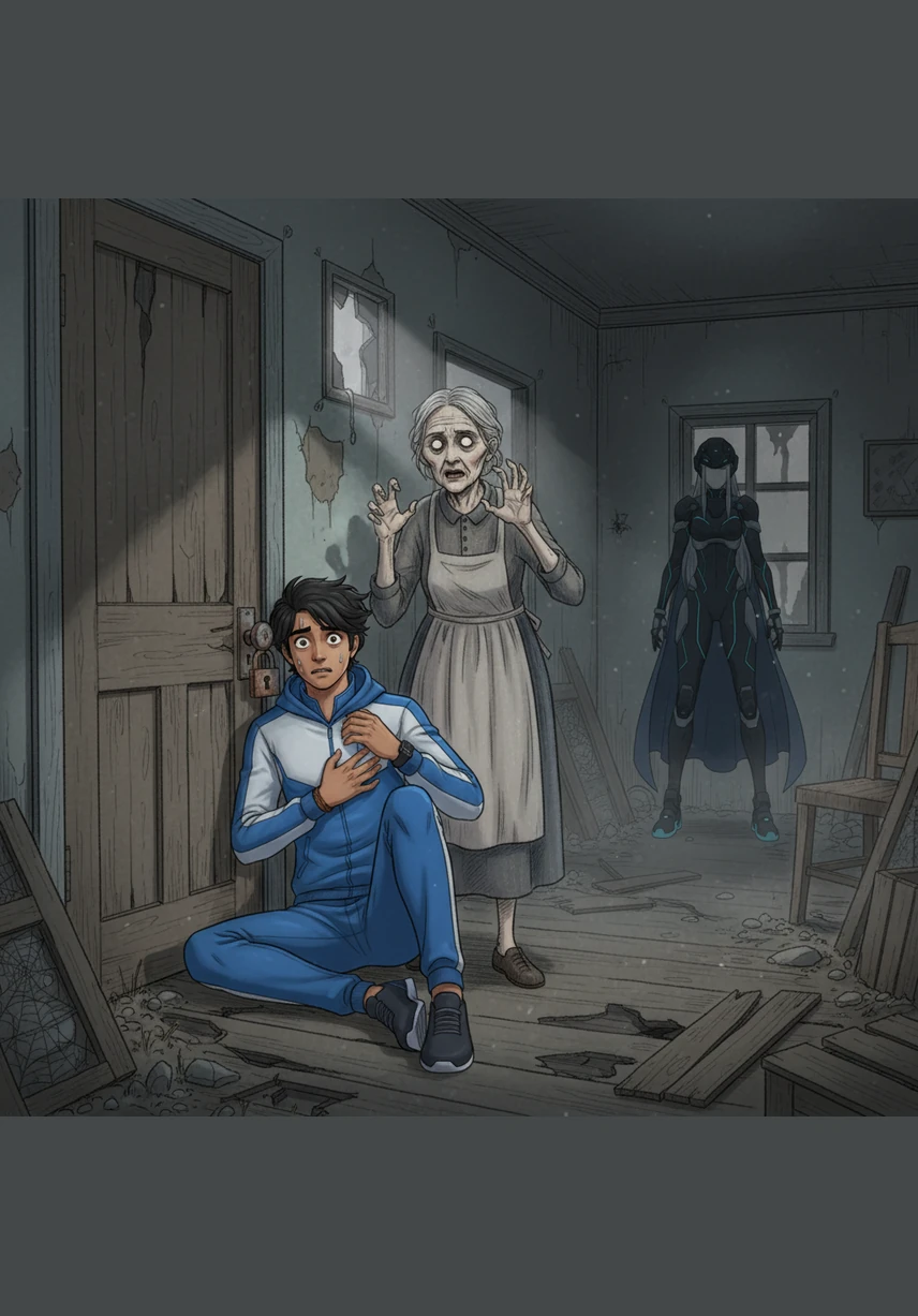 Rohit bursts into a ruined, abandoned house and bolts the door, collapsing against the rotting wood in exhausted relief. In the sudden silence, a freezing breath brushes against his ear and a voice whispers, You heard me... so you belong to me.