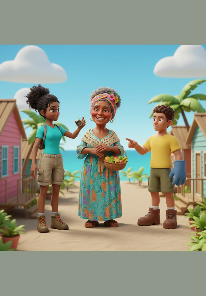 La Señora Rosa, una sabia vecina, se acerca a los jóvenes para explicarles que la solución está en sus manos. Les muestra que restaurar la naturaleza no solo protegerá su salud, sino que también reactivará la economía local a través del turismo.