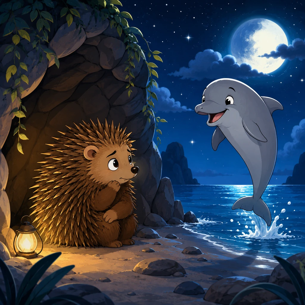 The Dolphin and the Spiky Friend - animal