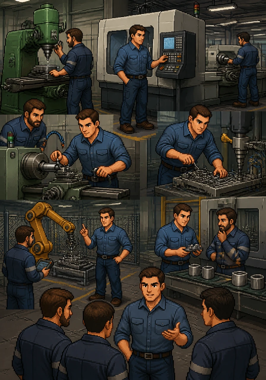 Years pass as Thomas moves through every station on the production floor, mastering the complex machinery. His colleagues often turn to him for advice, recognizing him as the most versatile and knowledgeable worker in the department.