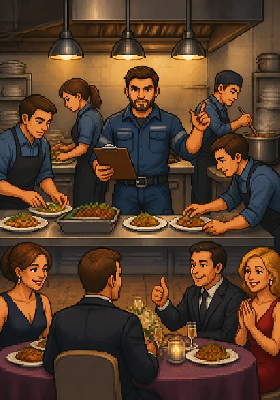 Thomas remembers his time as a catering business owner, where he managed a bustling kitchen and kept every guest happy. This experience taught him how to handle high-pressure situations and lead a team toward a common goal.