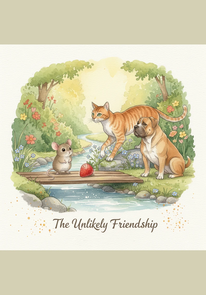 Now, a quiet peace fills the garden where the three animals share the space with newfound respect. Emanuel enjoys his crumbs, Samuel watches from a distance, and Azuquita keeps a watchful, kind eye over everyone.