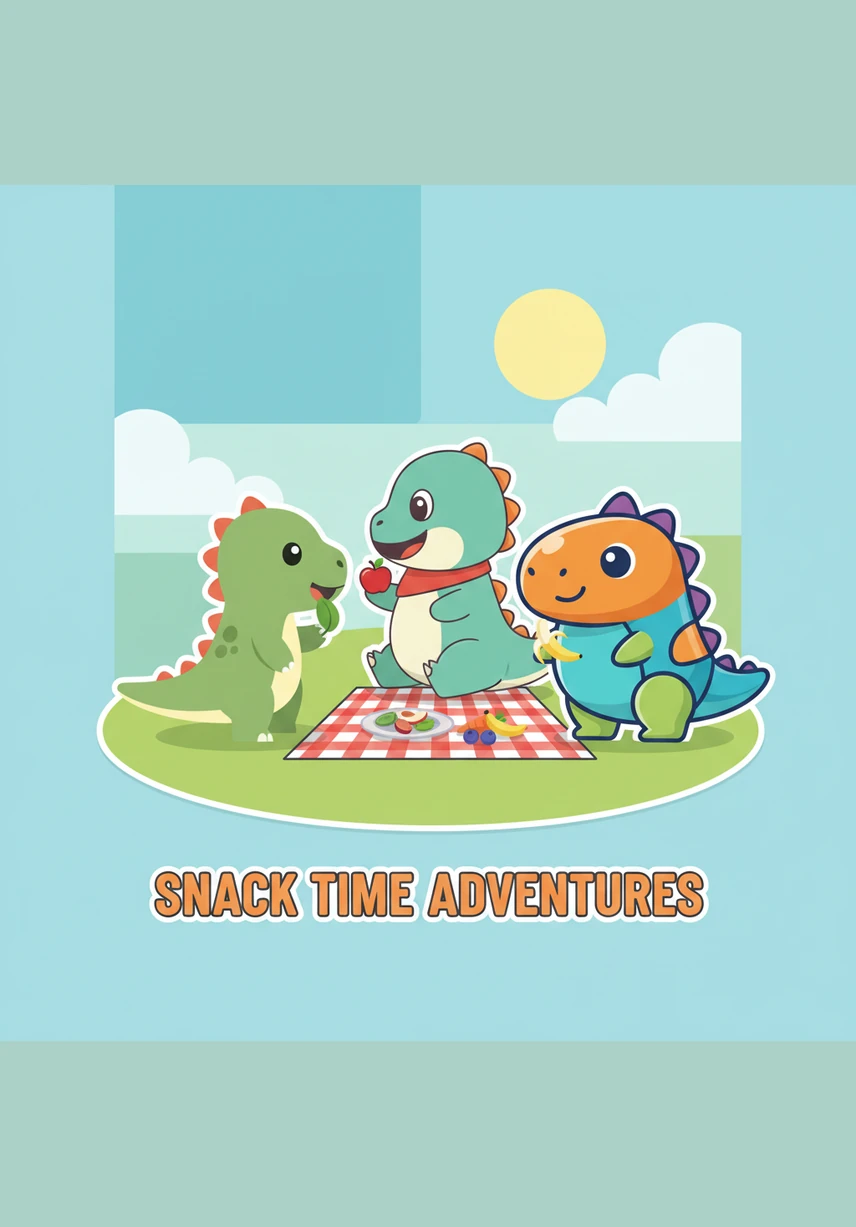 At snack time, all the dinosaur friends sit together, some talking with words and some using gestures or sounds. Dash feels happy knowing that his friends understand him and value what he has to say.