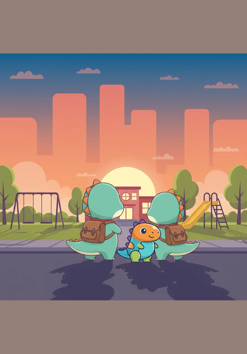 As the sun sets on the school day, Dash hugs his AAC device and smiles at his friends. He is a brave communicator who knows that his voice, in all its forms, is a wonderful gift.