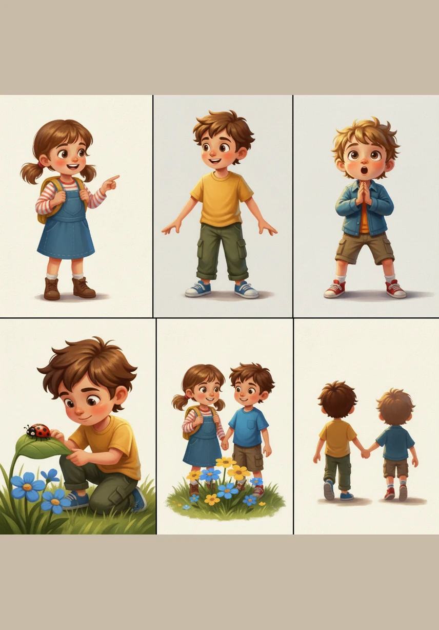 The school holiday had finally arrived, but the sun felt heavy and the house felt quiet. Luna, Arif, and Ben sat on the porch, wondering how to spend their long afternoon together.