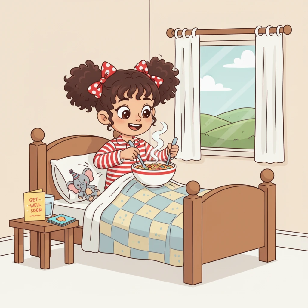 Mariano, il fidanzato di Lucia, arriva con una grande torta decorata, cercando di nasconderla dietro la schiena. Sembra un po' impacciato ma molto felice all'idea di sorprendere Lucia.