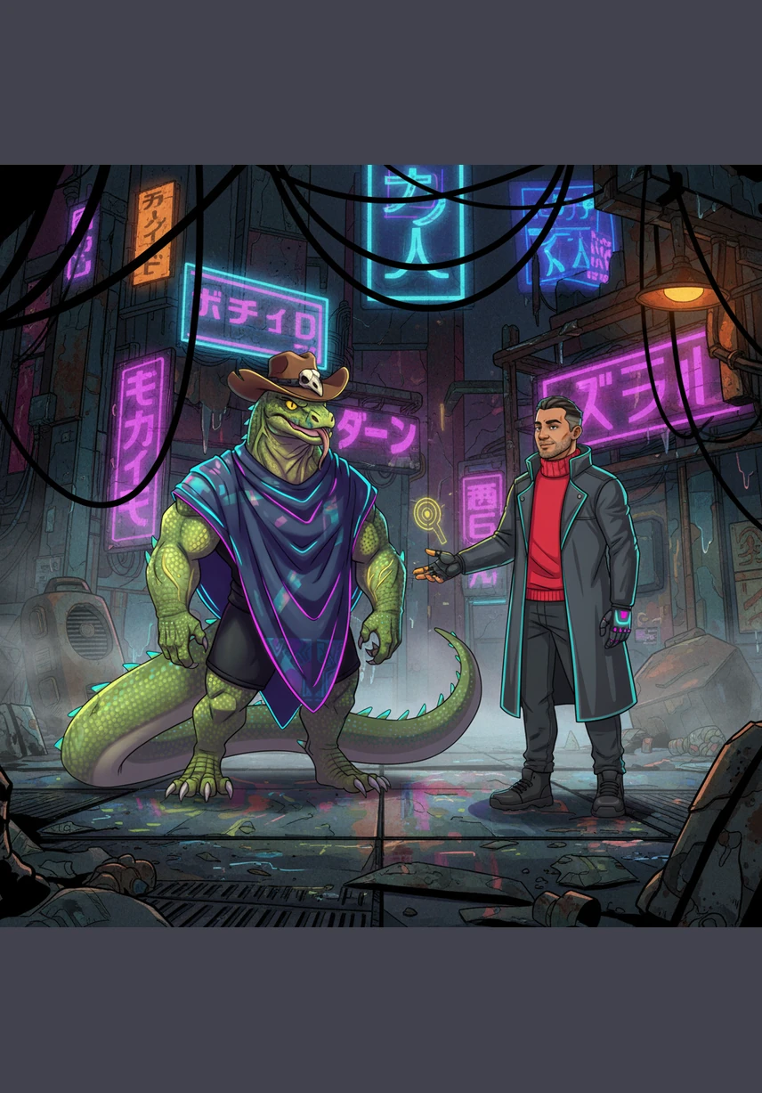 The tension eventually broke, replaced by the smell of thick cigar smoke and the clinking of heavy bottles as the group settled in for the night. In the heart of the chaotic Underworld, the human and the beasts shared stories of blood and steam, bound by a loyalty that transcended their species.