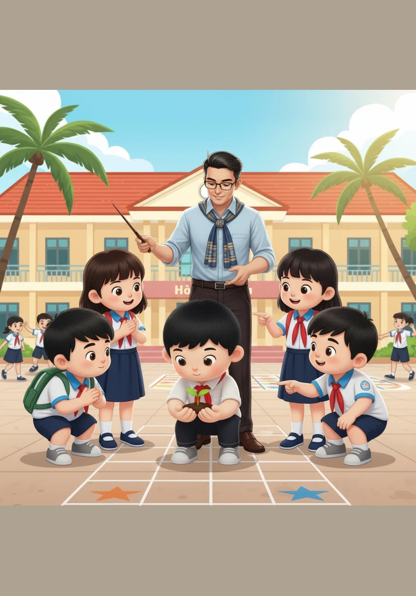 Nhóm của Quang Vinh đứng bên những thùng rác mới để hướng dẫn các bạn học sinh khác cách phân loại rác hữu cơ, rác vô cơ và rác tái chế. Sự nhiệt tình của nhóm đã giúp mọi người hiểu rằng việc bỏ rác đúng nơi quy định là hành động đơn giản nhất để bảo vệ hành tinh.