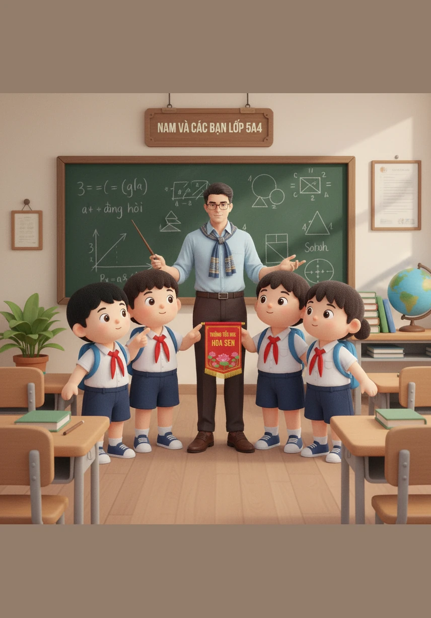 Nhóm bạn Nam gây ấn tượng mạnh khi giới thiệu mô hình cối xay gió và tấm pin mặt trời nhỏ xinh để tuyên truyền về năng lượng sạch. Các bạn hào hứng giải thích về lợi ích của gió và nắng, những nguồn năng lượng vô tận và vô cùng thân thiện với môi trường sống.