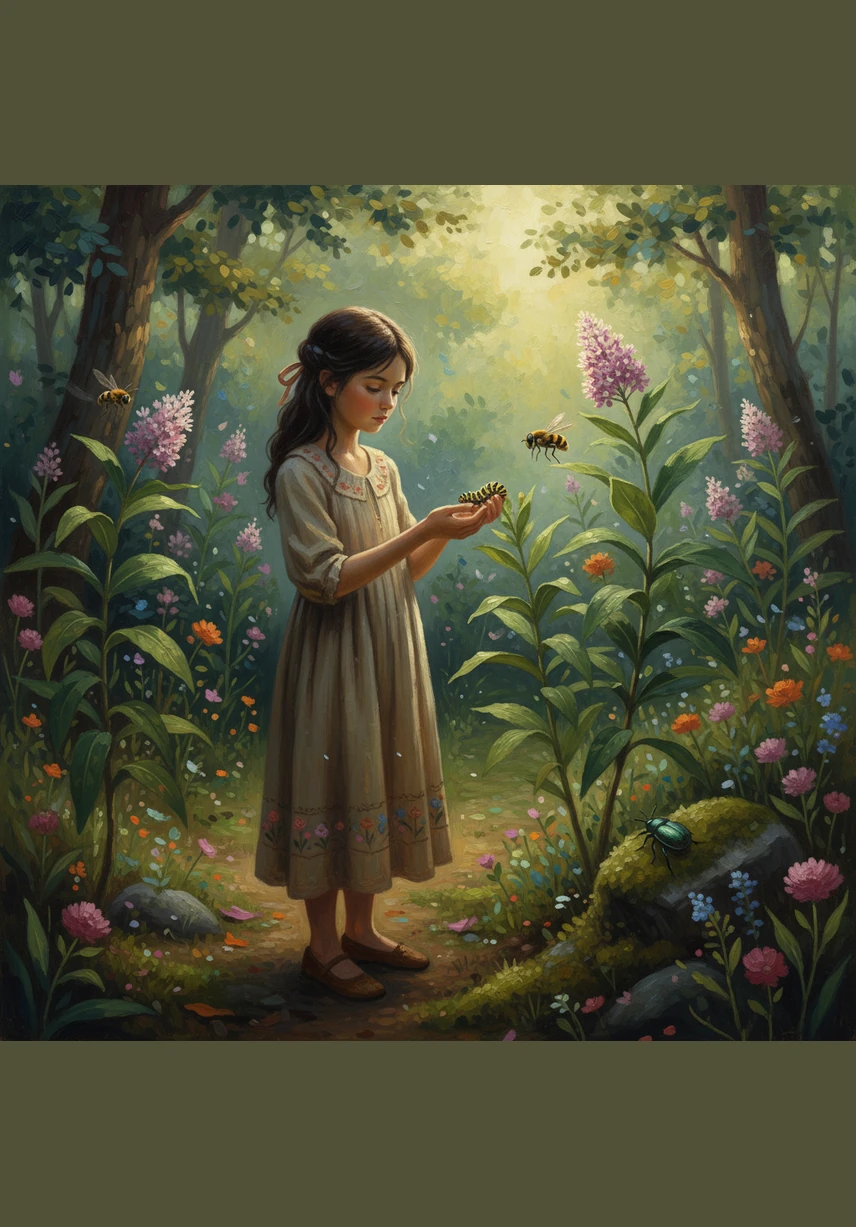 Un día, el jardín se queda en un silencio absoluto y las flores, preocupadas, le explican a Lila que el polen debe viajar para crear semillas y frutos. Lila comprende que la polinización es vital para la vida y decide emprender una misión para encontrar ayuda.