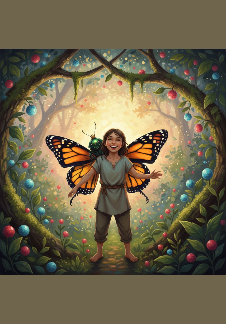 Con el tiempo, el jardín se transforma en un paraíso lleno de frutos, semillas y nuevas flores de colores vibrantes. Lila y sus amigos celebran su éxito, sabiendo que gracias a su trabajo en equipo, la vida ha florecido y el jardín vuelve a estar lleno de alegría.