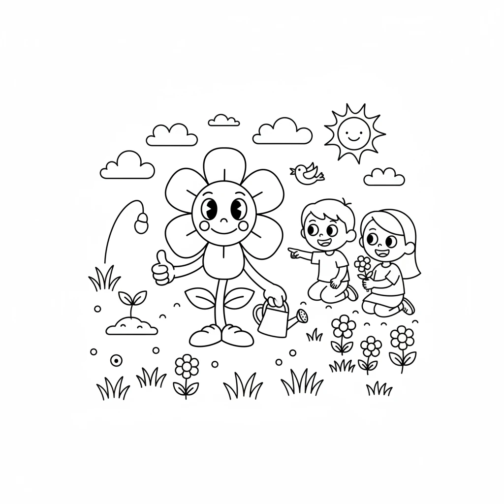 flower coloring pages