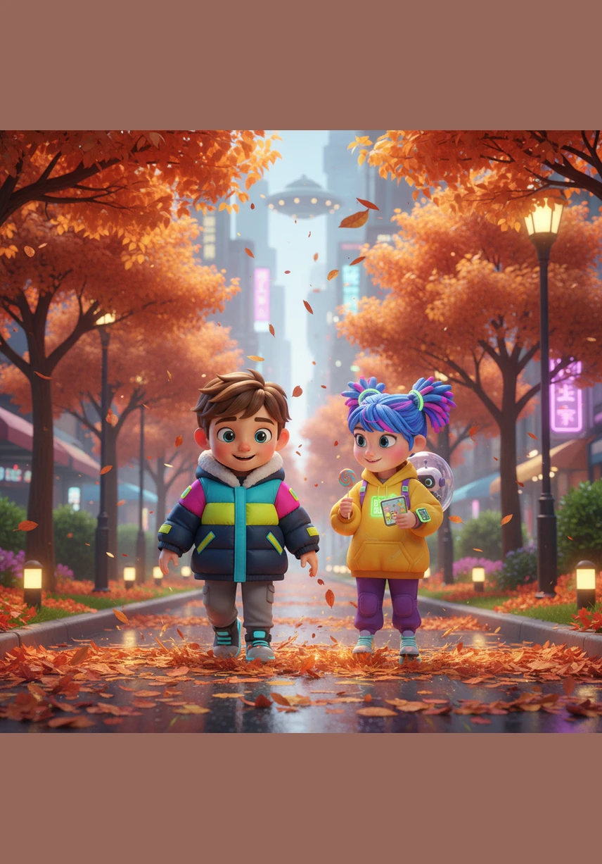 في شهر أكتوبر، بدأ الجو يصبح معتدلاً ولطيفاً، وتحولت أوراق الأشجار إلى ألوان دافئة كالبرتقالي والأصفر. شاهد سامي الأوراق وهي تتساقط ببطء وتغطي الأرض، واستمتع بالمشي فوقها وسماع صوتها الخشبي الجميل في هدوء الخريف. هيا بنا إلى الشهر التالي!