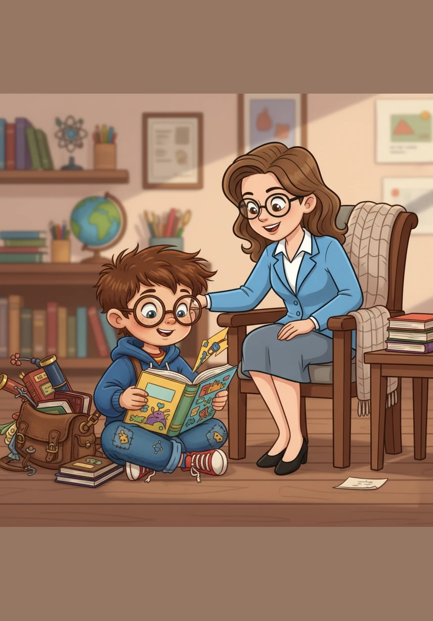 Alex sits at the kitchen table, spoon in hand, peering through the window at a morning sky that feels unusually quiet and dim. The sun hangs low, but its golden glow seems muffled by a strange, encroaching shadow.