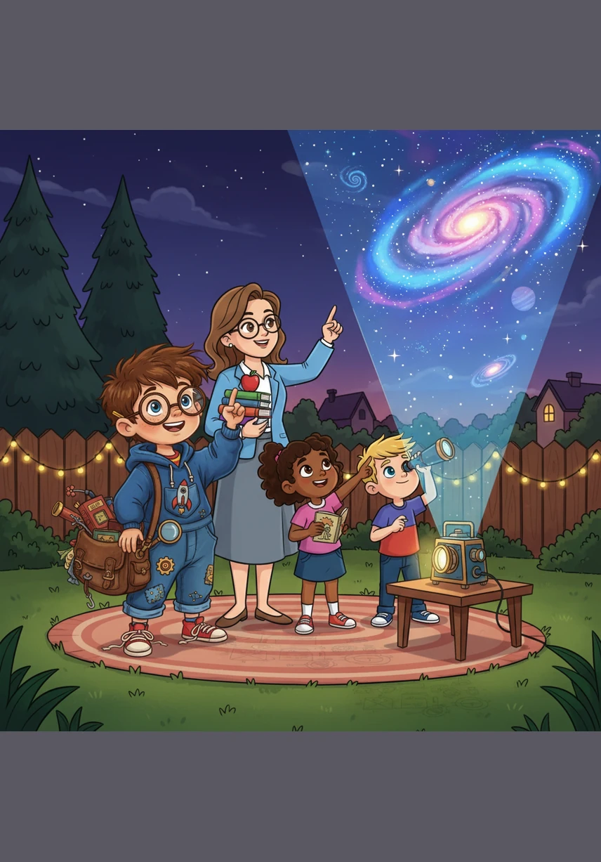 Back at home, Alex looks up at the bright, round sun and whispers a friendly goodbye to the invisible Moon. The world feels a little bigger and more magical now that the secret of the disappearing sun has been revealed.