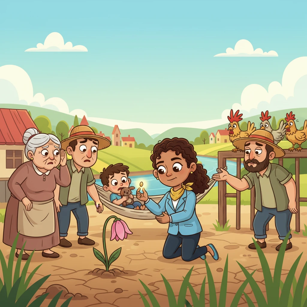 The villagers found it hard to live with the constant noise. Grandma Elara couldn't hear her stories, little Leo couldn't nap, and Farmer Ben's chickens were too startled to lay eggs. Everyone felt tired and grumpy, longing for the quiet days.