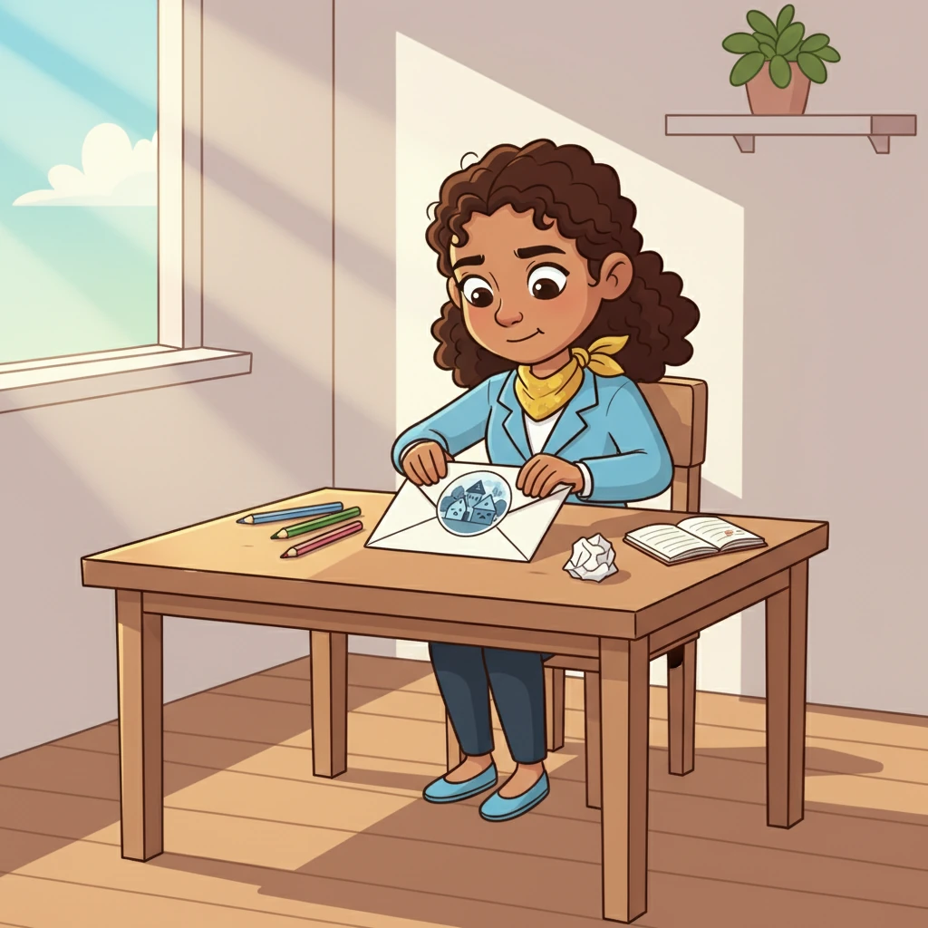 Young Maya, who loved to draw, had an idea. She helped the village elders write a heartfelt letter, describing their noisy problem. She drew a picture of a sad village, hoping to show how much they needed help, and carefully sealed the envelope.