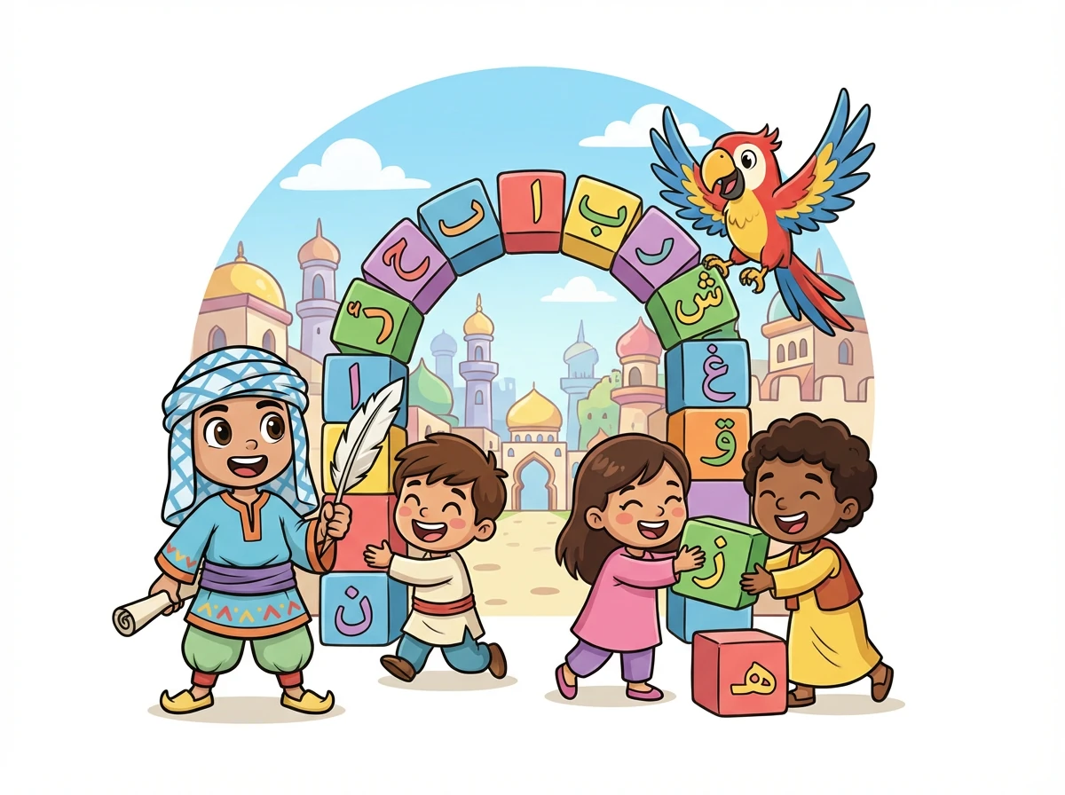 عادت الصداقة والسلام إلى مدينة الكلمات، وأصبح الجميع يعملون معاً لبناء مستقبل لغوي مشرق ومزدهر.