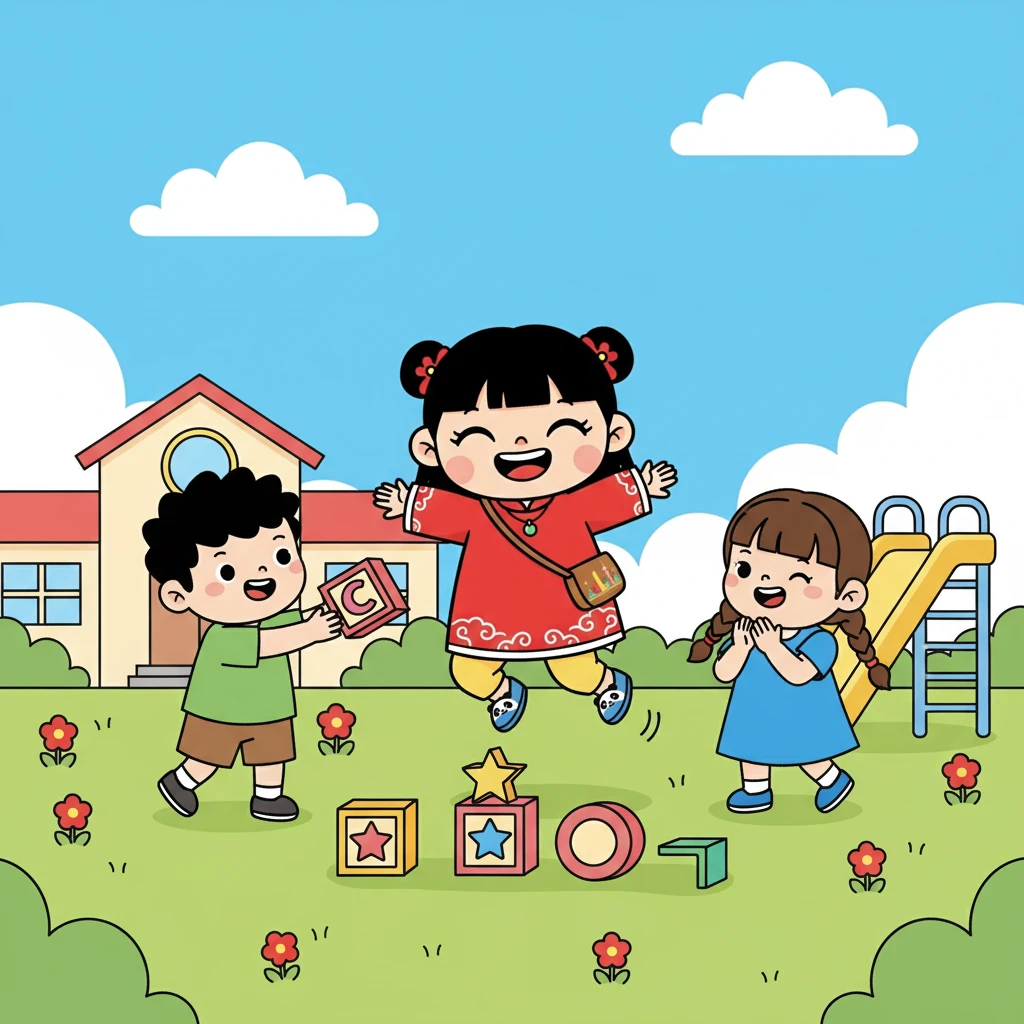 在学校里,丽莎 (Lìshā) 交到了新朋友。 他们一起玩游戏,一起学习。 丽莎 (Lìshā) 很快就融入了他们的圈子,感受到了友谊的温暖。