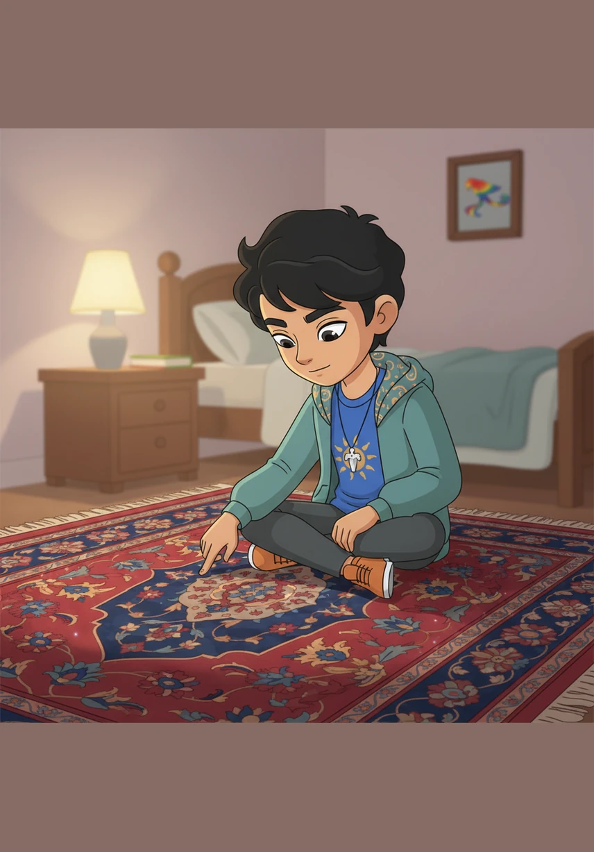 Six-year-old Aiden sits on his bedroom floor, tracing the intricate floral patterns of the old Persian rug his grandmother gave him. The deep reds and ocean blues seem to shimmer under the soft glow of his bedside lamp, whispering secrets of far-off lands.