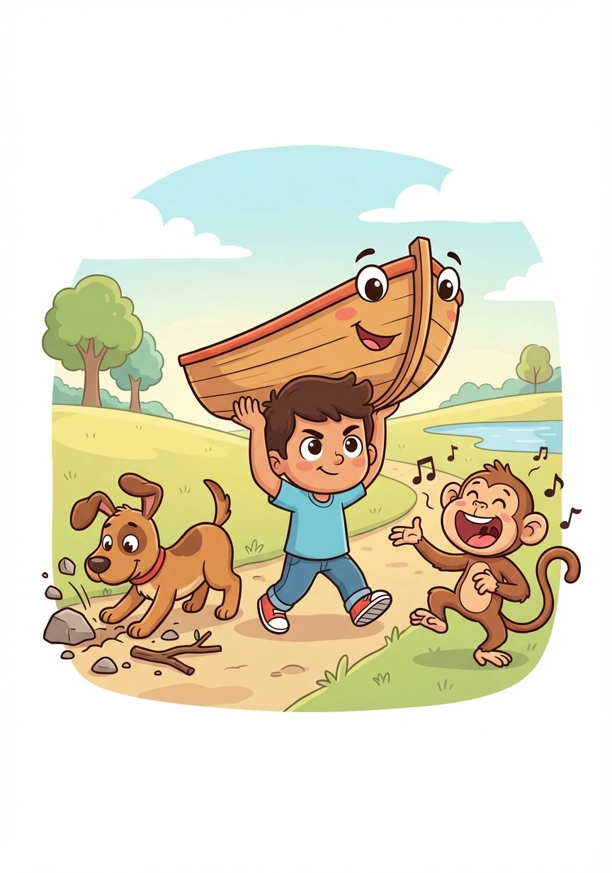 سامیر کيشتی پورته کړ او هغه یې له لارې تېر کړ. ዝ سپي د کيشتی لپاره لاره هواره کړه، او بندر د کيشتی ته خوشحاله سندرې ویلې. کله چې دوی کيشتی خوندي ځای ته ورساوه، کيشتی ډیره مننه وکړه.