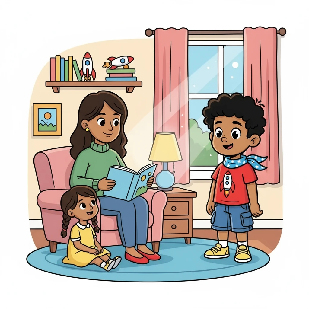 Sammy practiced his space-keeping skills. He remembered to take a step back before reaching for a toy. When someone was reading, he watched from a distance. It made everyone happy.