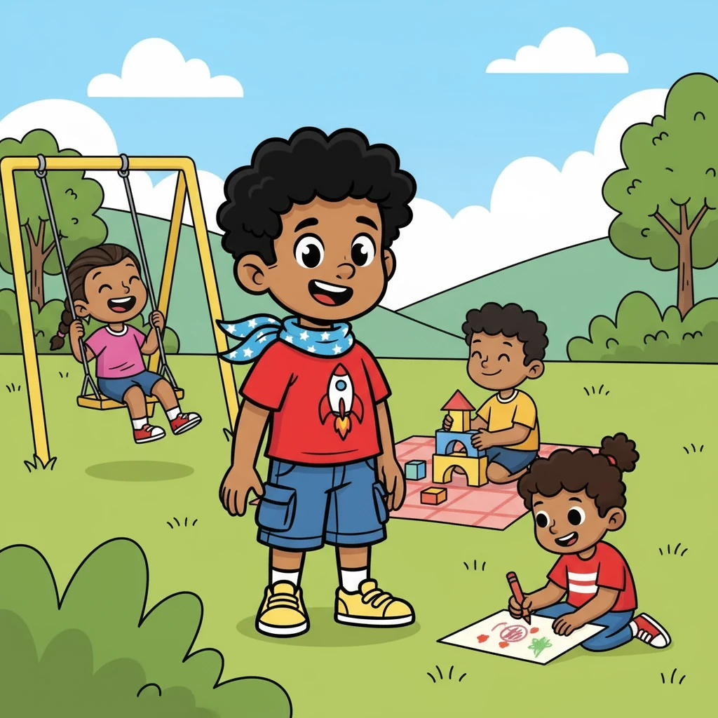 Now, Sammy and his friends played happily together, respecting each other's space. They all knew that keeping hands to themselves and having personal space made playing even more fun. Sammy smiled, proud of being a good friend!