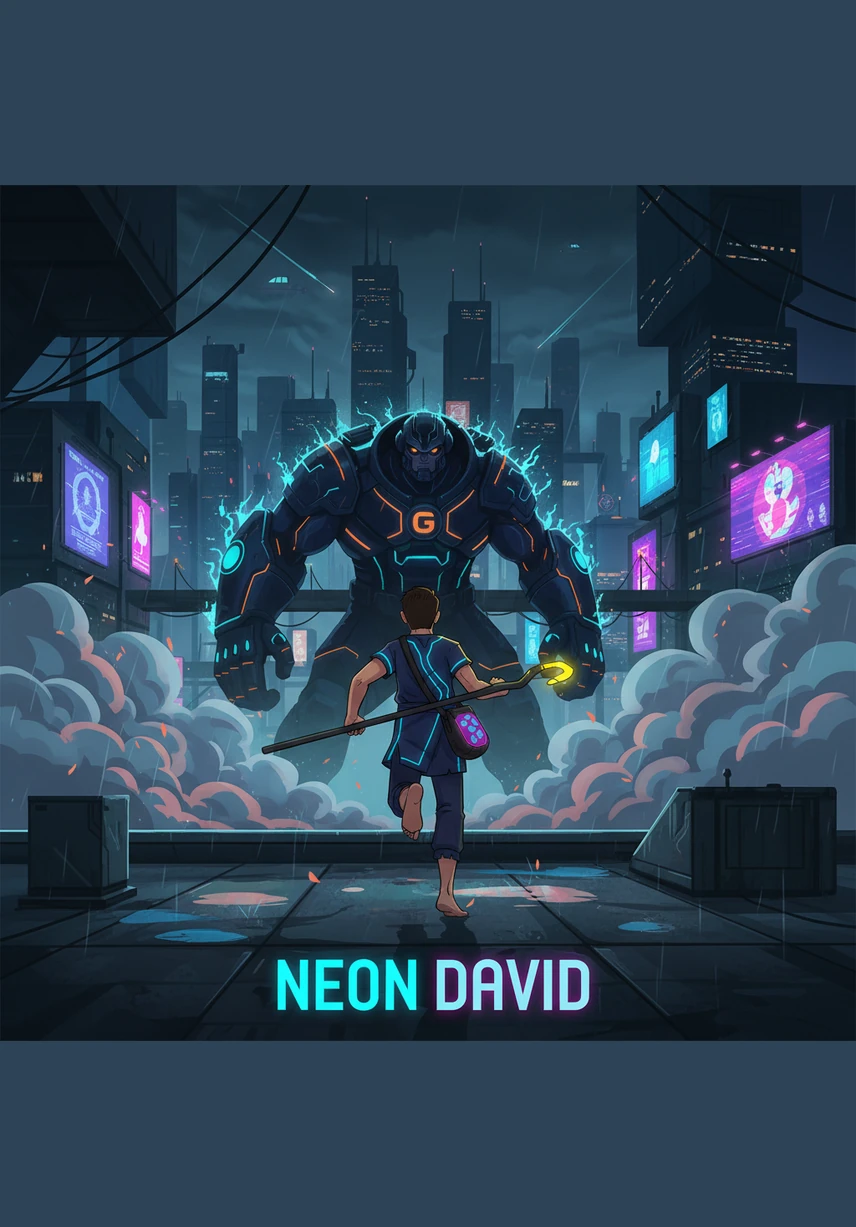 Tiba-tiba, seekor singa lapar muncul dari balik semak-semak untuk menerkam seekor anak domba. Tanpa rasa takut, Daud berlari menghadang binatang buas itu dan melindunginya dengan tangan kosong, menunjukkan kekuatan dan keberaniannya yang luar biasa.