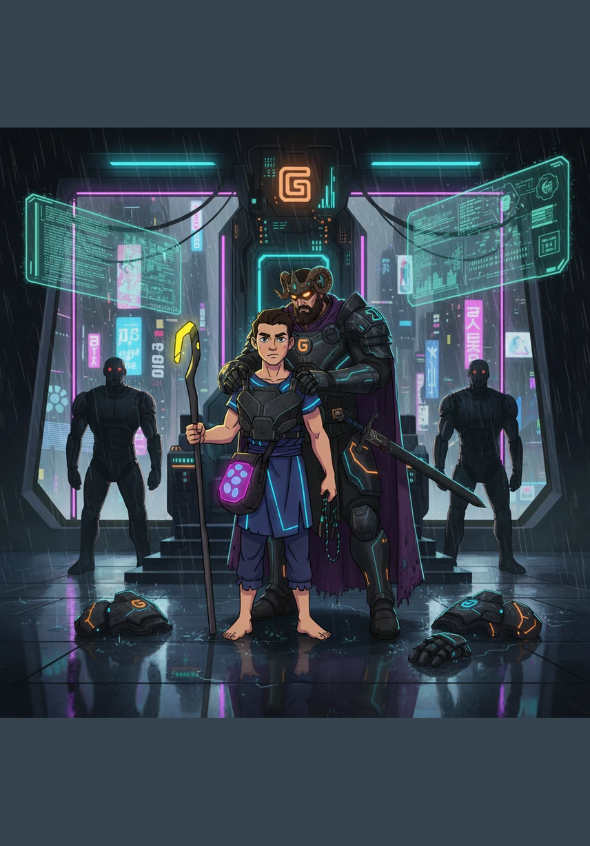 Raja Saul mencoba memakaikan baju zirah perunggu dan pedang yang berat kepada Daud agar ia terlindungi. Namun, Daud merasa tidak nyaman dan melepaskannya, memilih untuk tetap mengenakan pakaian gembalanya yang sederhana.