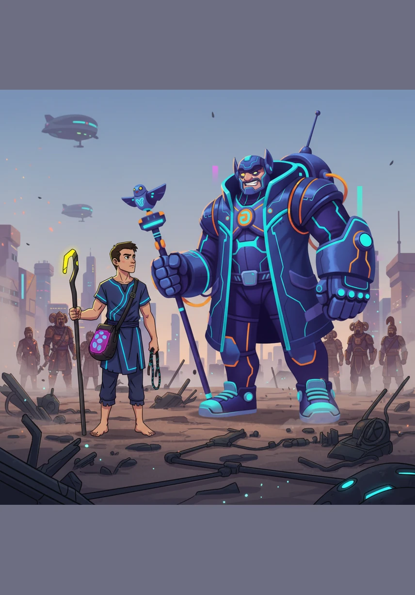 Di tengah medan perang yang luas, Daud berdiri tegak menghadapi Goliat yang bersenjata lengkap dan berbaju besi. Meskipun diejek karena tubuhnya yang kecil, Daud menjawab dengan suara lantang bahwa ia datang dengan kekuatan iman.