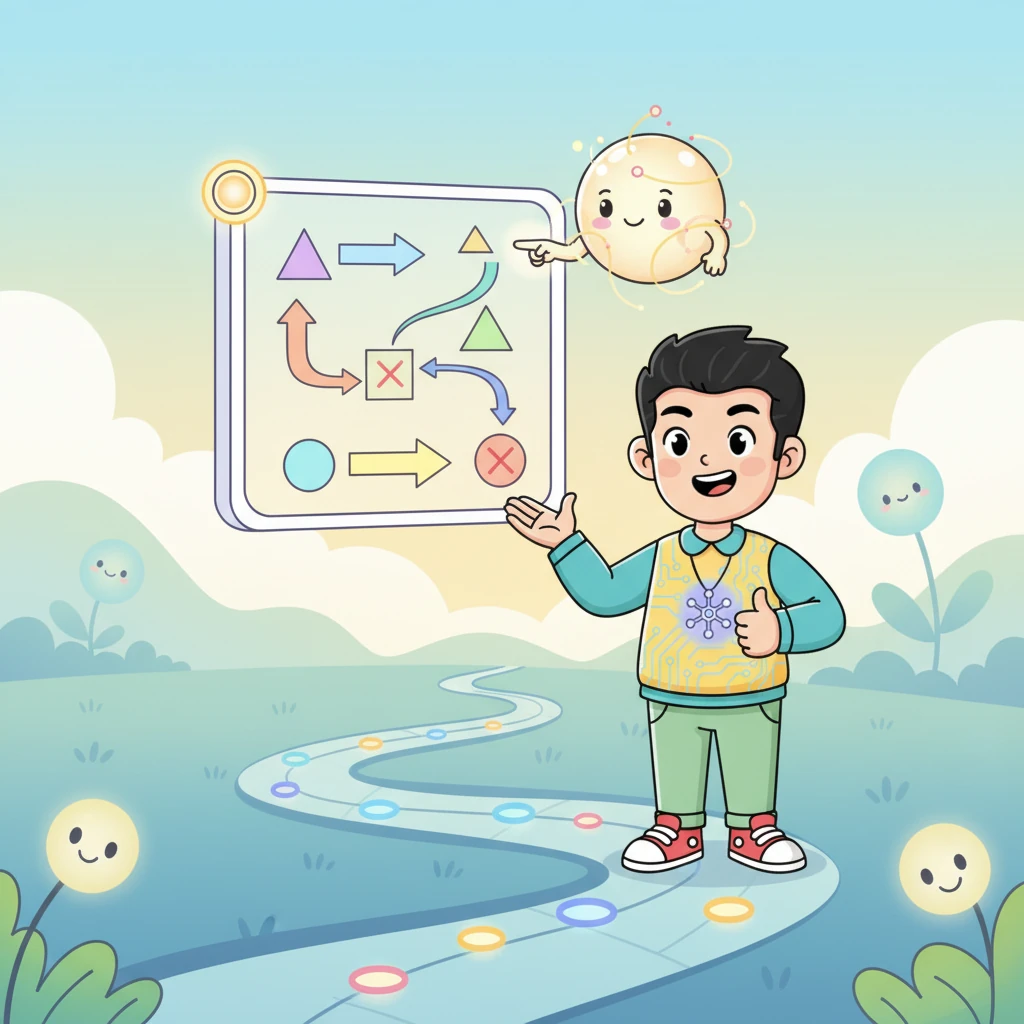 许多年过去了，小智没有放弃。他偶然发现了一个叫做“反向传播”的魔法算法。这个算法就像一个聪明的老师，能告诉感知器哪里做得不对，并帮助它改正错误，让它变得越来越聪明。