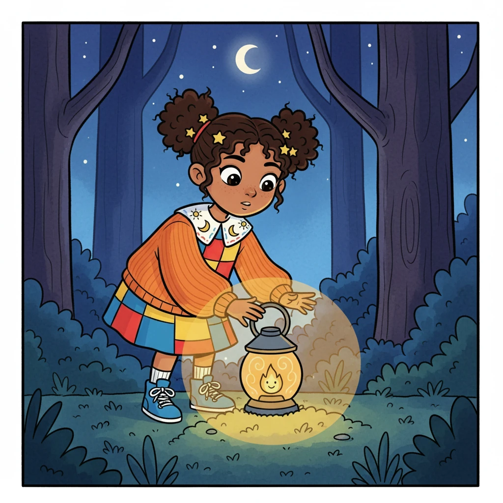 Drawn to the light, Elara approached a small, flickering lantern. It seemed to defy the darkness, radiating a warm, inviting glow that illuminated her face.