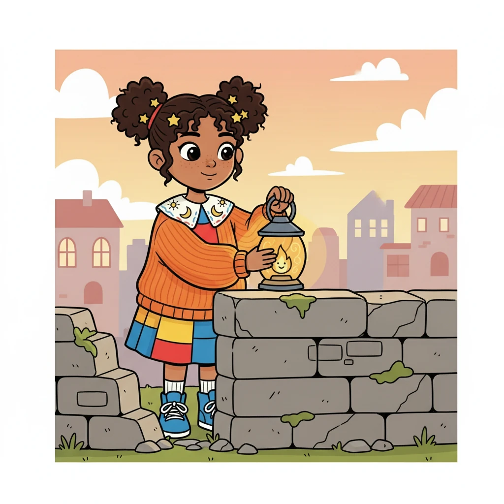 Together, they placed the lantern atop a small, rebuilt wall. It was a testament to the city's resilience, a symbol of hope rising from the rubble.