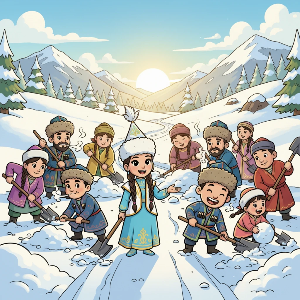 Все вместе, мужчины, женщины и даже дети, начали расчищать путь к долине. Они работали дружно, согревая друг друга своими усилиями. Улпан была среди них, поддерживая каждого своим примером.