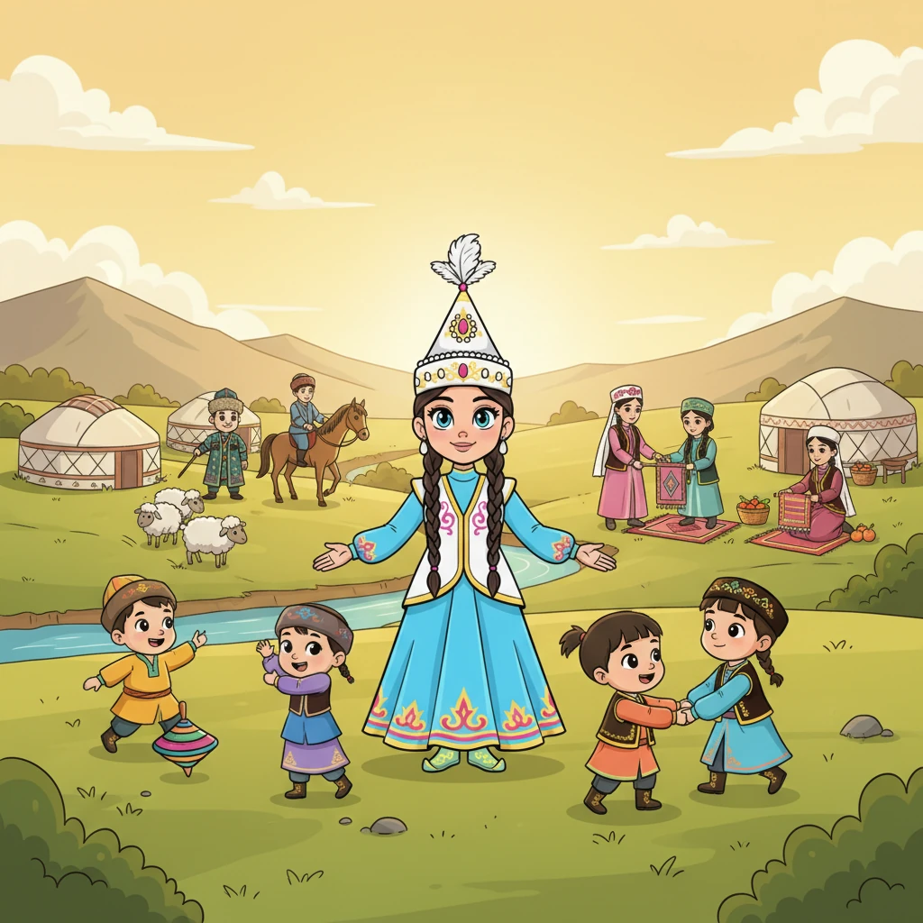 С тех пор аул Улпан процветал, а ее мудрость и доброта стали легендой. Дети играли, взрослые трудились, и все жили в гармонии, помня о силе доброго сердца. Улпан всегда была рядом, сердцем своей степи.