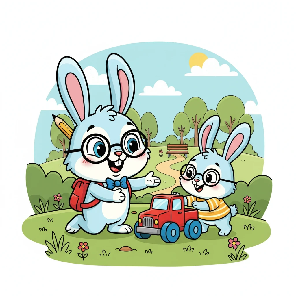 "Lebih baik jika kita bergantian atau bermain bersama," jelas Boni dengan senyum. "Ketika kita berbagi, kita semua bisa senang dan tidak ada yang merasa sedih." Ia menunjukkan bagaimana mereka bisa mendorong mobil itu bersama-sama.