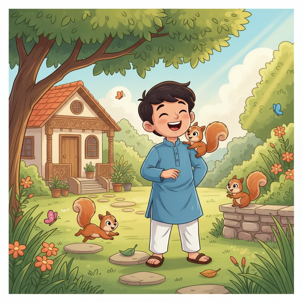 சில நாட்களில், அந்த அணில் குட்டி முழுமையாகக் குணமடைந்து, கண்ணனின் வீட்டைச் சுற்றித் துள்ளி குதித்து ஓடியது. கண்ணன் அதற்கு 'சிட்டு' என்று பெயரிட்டான், அது அவனது தோளின் மீது ஏறி அமர்வதை வழக்கமாக்கிக் கொண்டது.