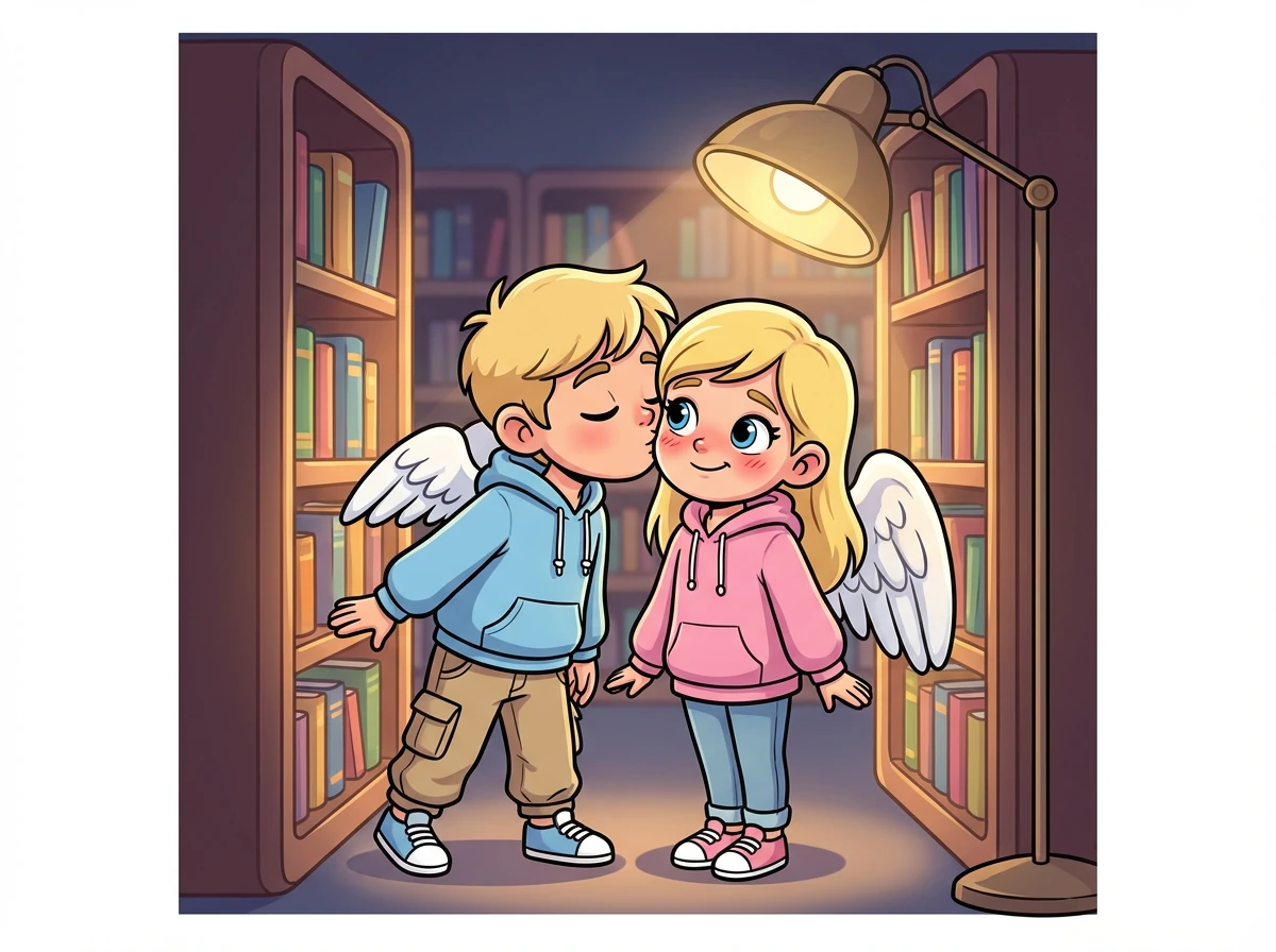 Un beso robado en la penumbra de la biblioteca desata una pasión incontrolable. Ambos se entregan a un amor prohibido, conscientes de las consecuencias.